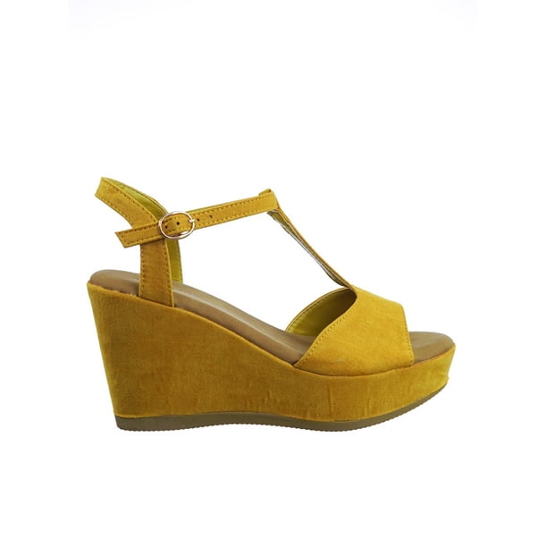 Luxy04 Platform Wedge Comfort Foam Padded T-Strap Open Toe Sandal Luxy04 Platform Wedge Comfort Foam Padded T-Strap Open Toe Sandal